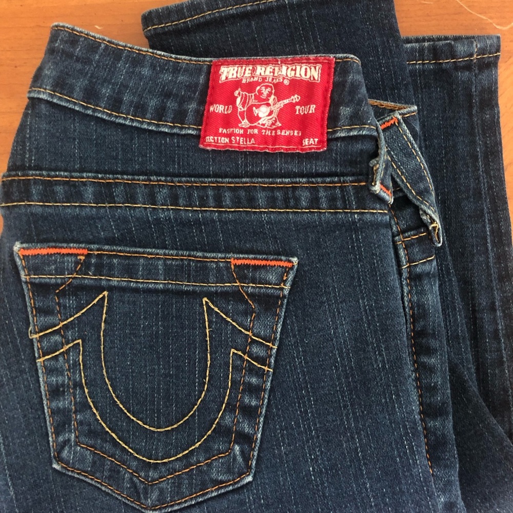True Religion Dark Blue Women's Straight Leg Jeans